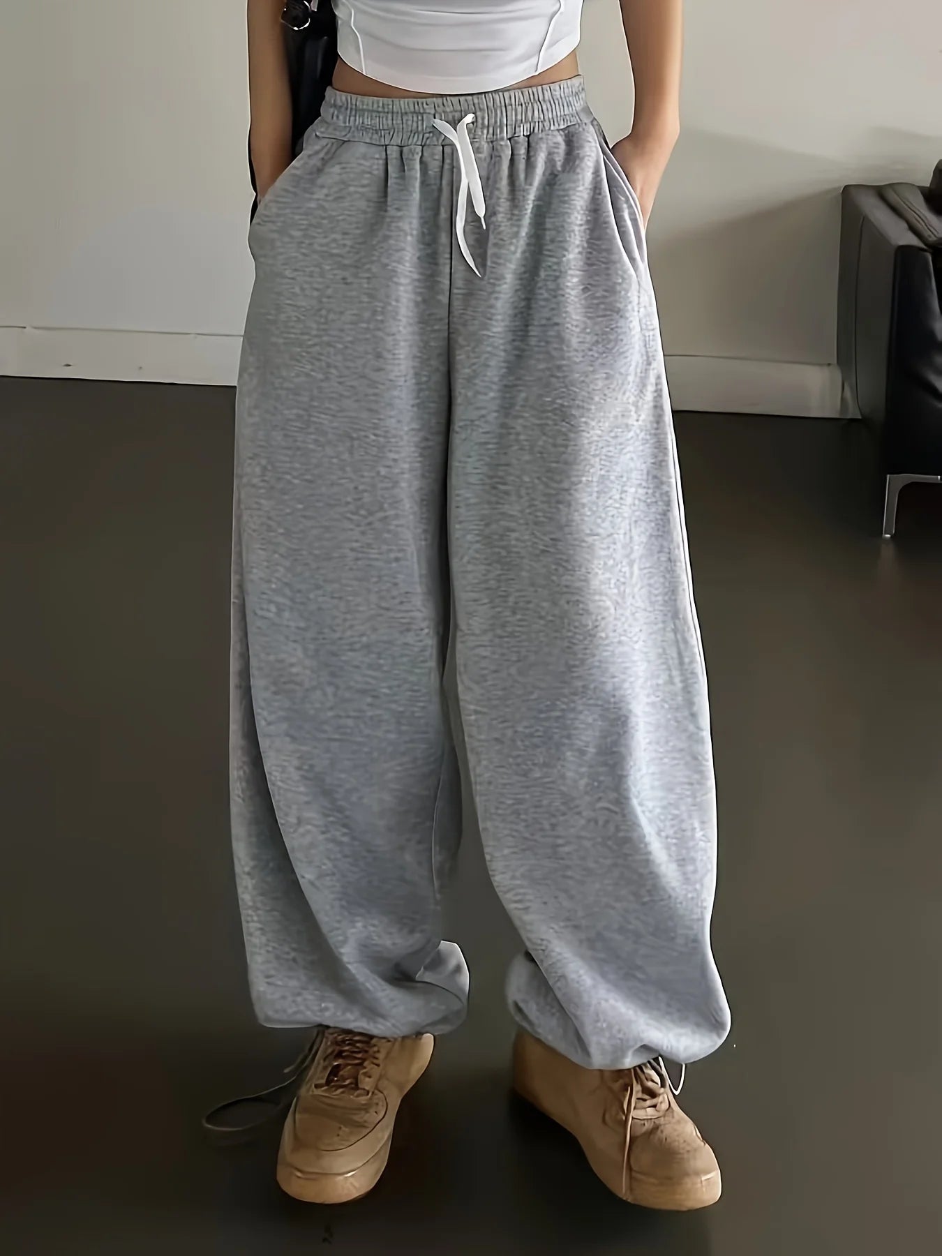 Women's Fashion Long Pants Casual Sport Pants with Pockets